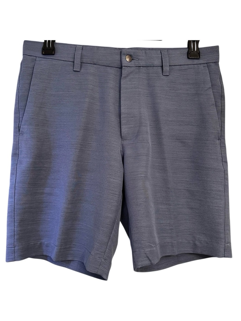 CALLOWAY Flat Front Golf Shorts 34 Medium Blue Print Performance Stretch Comfort